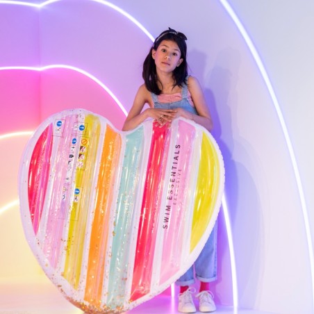 Täispuhutav madrats süda Rainbow