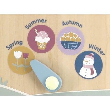 Montessori puidust kalender ja kell