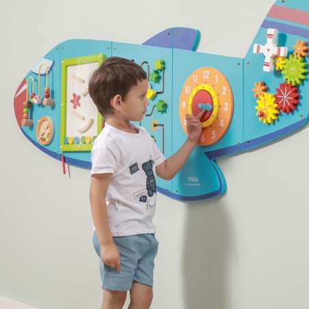 Hariduslik Montessori lennuki puidust tegelustahvel