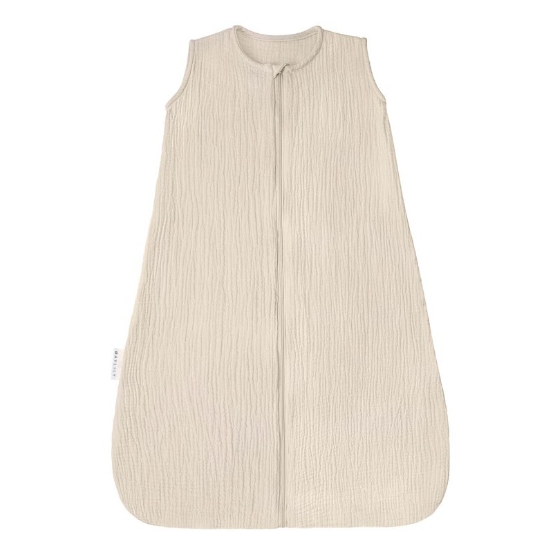 Õhuke beebi TOG 0,5 magamiskott, musliin, beež