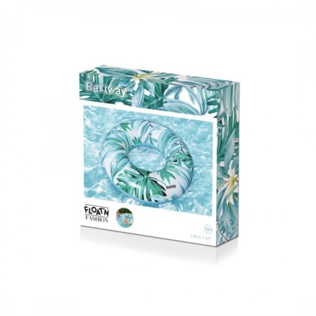 Bestway ujumisrõngas 119 cm PALM LEAVES BLUE