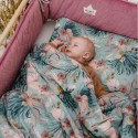 Tekk 110x140 cm + padi 40x60 cm, HEARTBEAT PINK