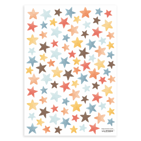 Seinakleebised värvilised tähekesed