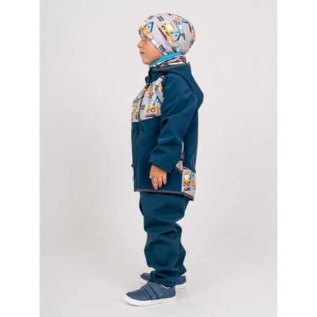 Laste softshell jope fliisvoodriga Basic, cobalt/ehitus
