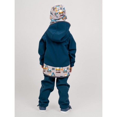 Laste softshell jope fliisvoodriga Basic, cobalt/ehitus