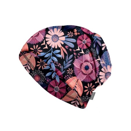 Fliismüts beanie, magic flowers