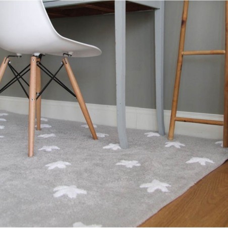 Pestav vaip Grey Stars White 120 x 160 cm