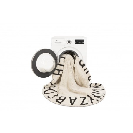 Pestav vaip Round ABC Natural Negro