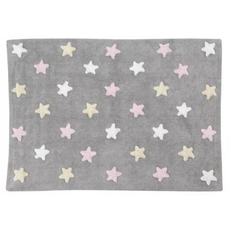 Pestav vaip Tricolor Star Gris/Rosa 120 x 160 cm