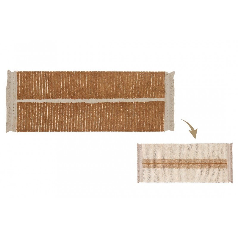 Pestav kahepoolne vaip Duetto Toffee 80x230 cm
