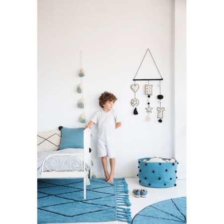 Pom Pom vanikTie-Dye Vintage Blue