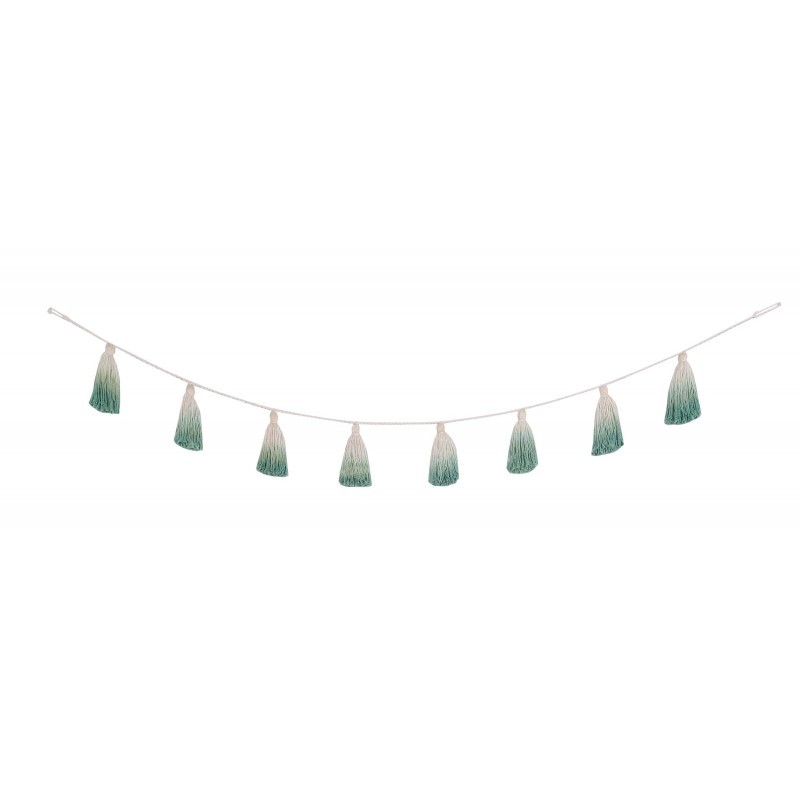 Pom Pom vanik Tie-Dye Green