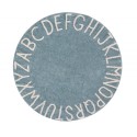 Pestav vaip Round ABC Vintage Azul Natural