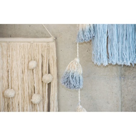 Pom Pom vanik Tie-Dye Soft Blue