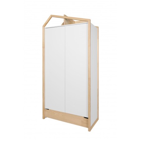 2-ukseline riidekapp mänd/valge