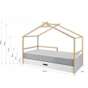 Tipi majavoodi 90x200 cm sahtliga