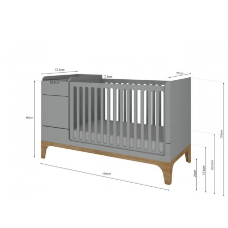 Laste suurendatav voodi UP! 70x120/160 cm hall