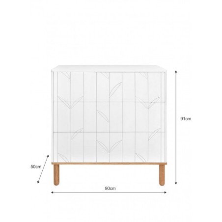 Kolme sahtliga kummut Toteme Botanic
