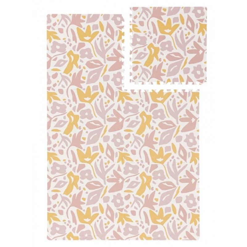 Mängumatt puslematt FLORA roosa120x180 cm