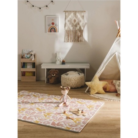 Mängumatt puslematt FLORA roosa120x180 cm