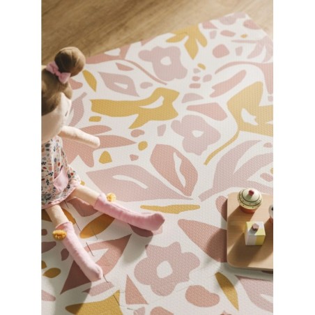 Mängumatt puslematt FLORA roosa120x180 cm