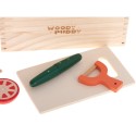 Puidust lõigatavad köögiviljad + aksessuaarid