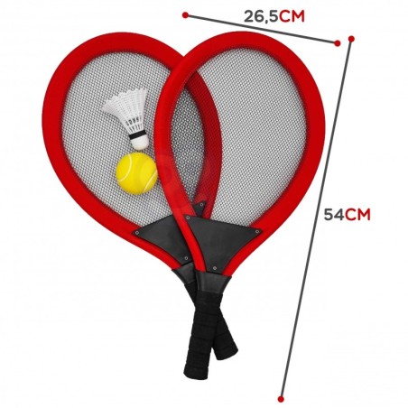 Suured sulgpalli tennisereketid lastele + pall