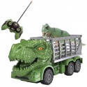 RC puldiga auto dinosaurus roheline + figuur