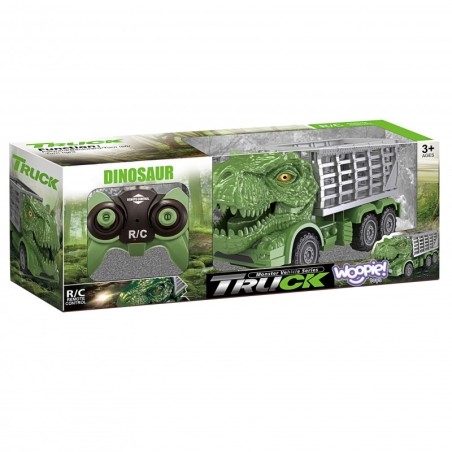 RC puldiga auto dinosaurus roheline + figuur