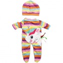 Nukuriiete komplekt Romper Body Unicorn Müts 43-46 cm