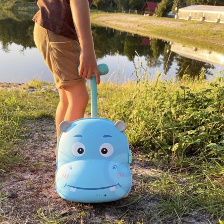 Liiva ja vee mängukomplekt 3in1 kohver jõehobu