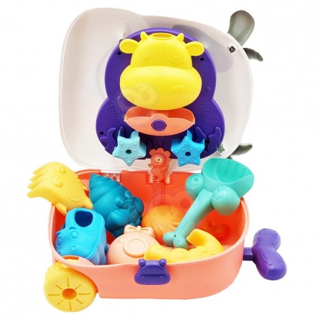 Liiva ja vee mängukomplekt 3in1 lehm kohver