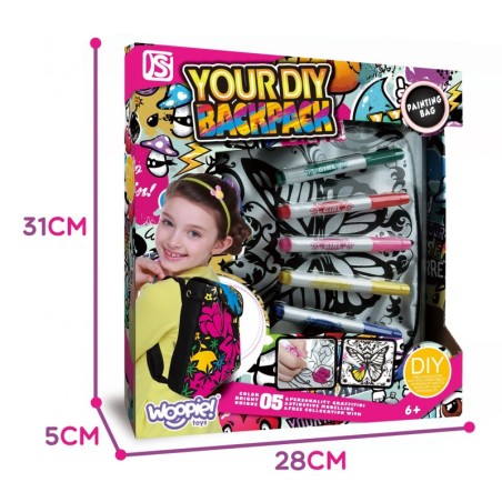 Kunstikomplekt tüdrukutele värvimiseks, seljakott