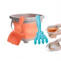 Kokkupandava ämbri komplekt reha ja kühvliga, oranž