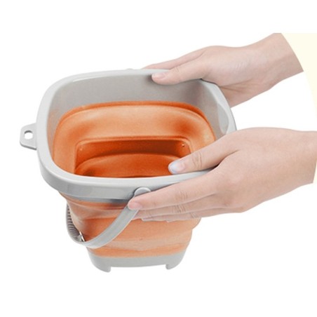 Kokkupandava ämbri komplekt reha ja kühvliga, oranž