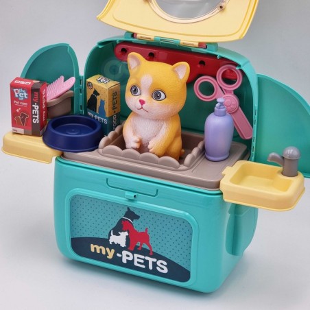Kitten kaasaskantav ilusalong 2in1 transporteri seljakotis
