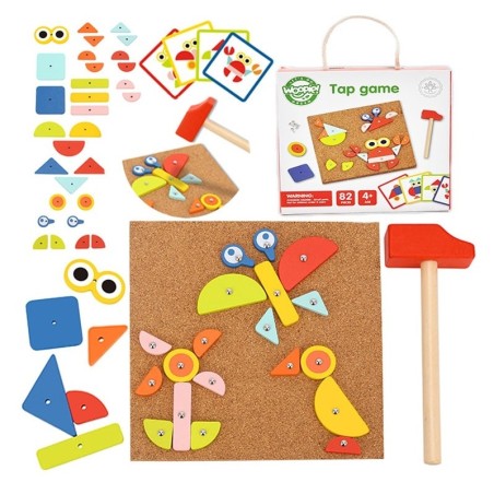 Puidust haamriga pusle 20 kujundusega 82 tk. FSC sertifitseeritud