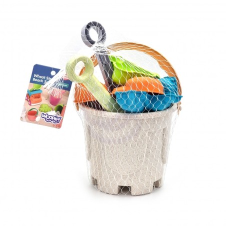 Liiva mänguasjade komplekt ämbri ja autoga 10 osa BIOLAGUNEV ORGAANILINE MATERJAL