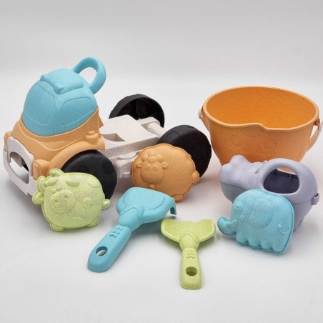 Liiva mänguasjade komplekt Veoauto 7 osaline BIOLAGUNEV ORGAANILINE MATERJAL