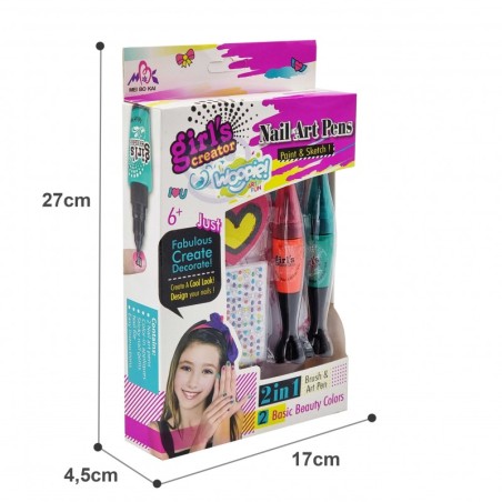 ART&FUN küünekunsti komplekt lastele + 2 lakki