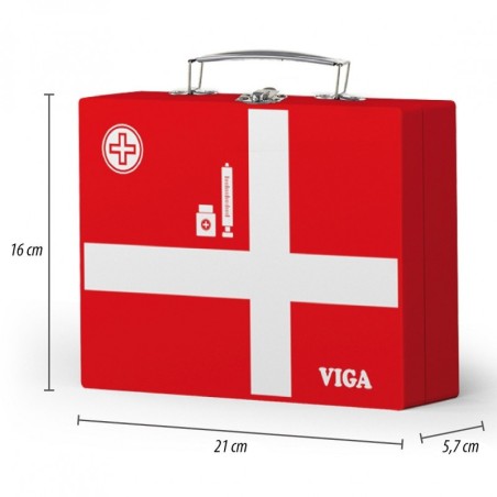 Viga väikese arsti puidust komplekt kohvris