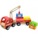 Viga Toys puidust kraana konteineritega
