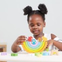 Puidust vikerkaarekujulised pusleklotsid Creative Montessori