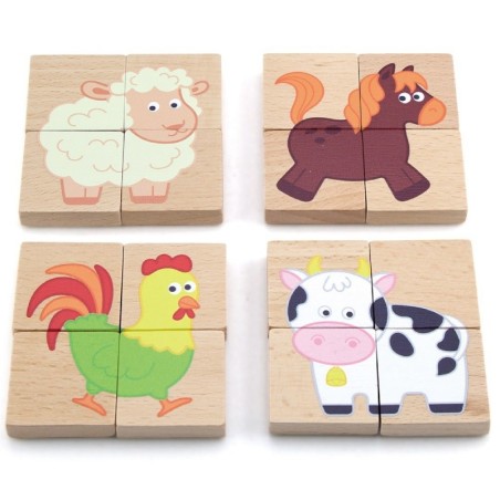 Puidust magnetpusle Animals