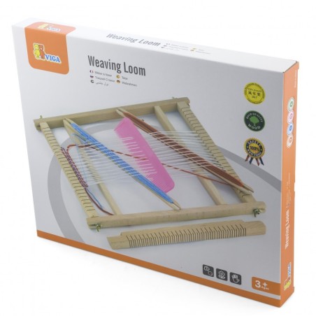 Puidust kangastelgedega kudumise töötuba Montessori kudumiskomplekt