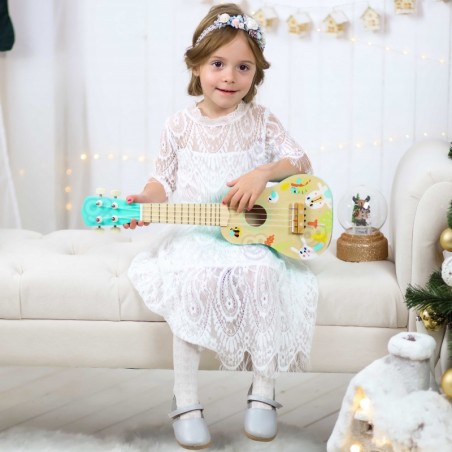 Puidust ukulele kitarr lastele 3+