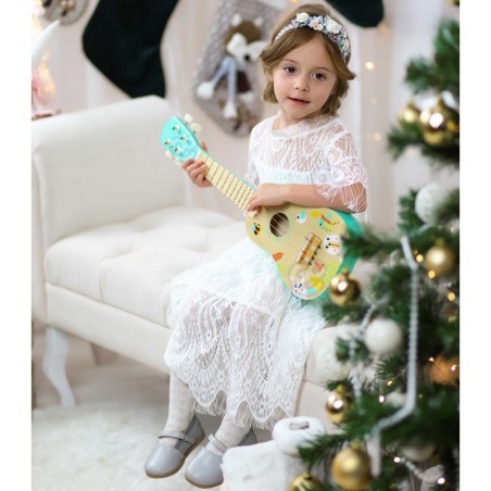 Puidust ukulele kitarr lastele 3+