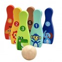 Puidust laste keegel 6 tk. + Pall