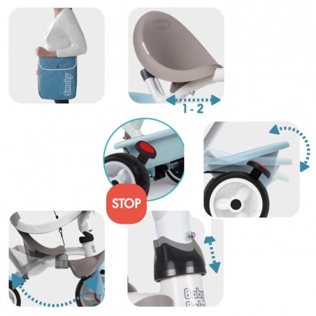 SMOBY kolmerattaline Baby Balade pluss sinine