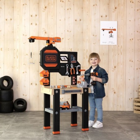 SMOBY Black&Deckeri kraanatöökoda + 94 tarvikut